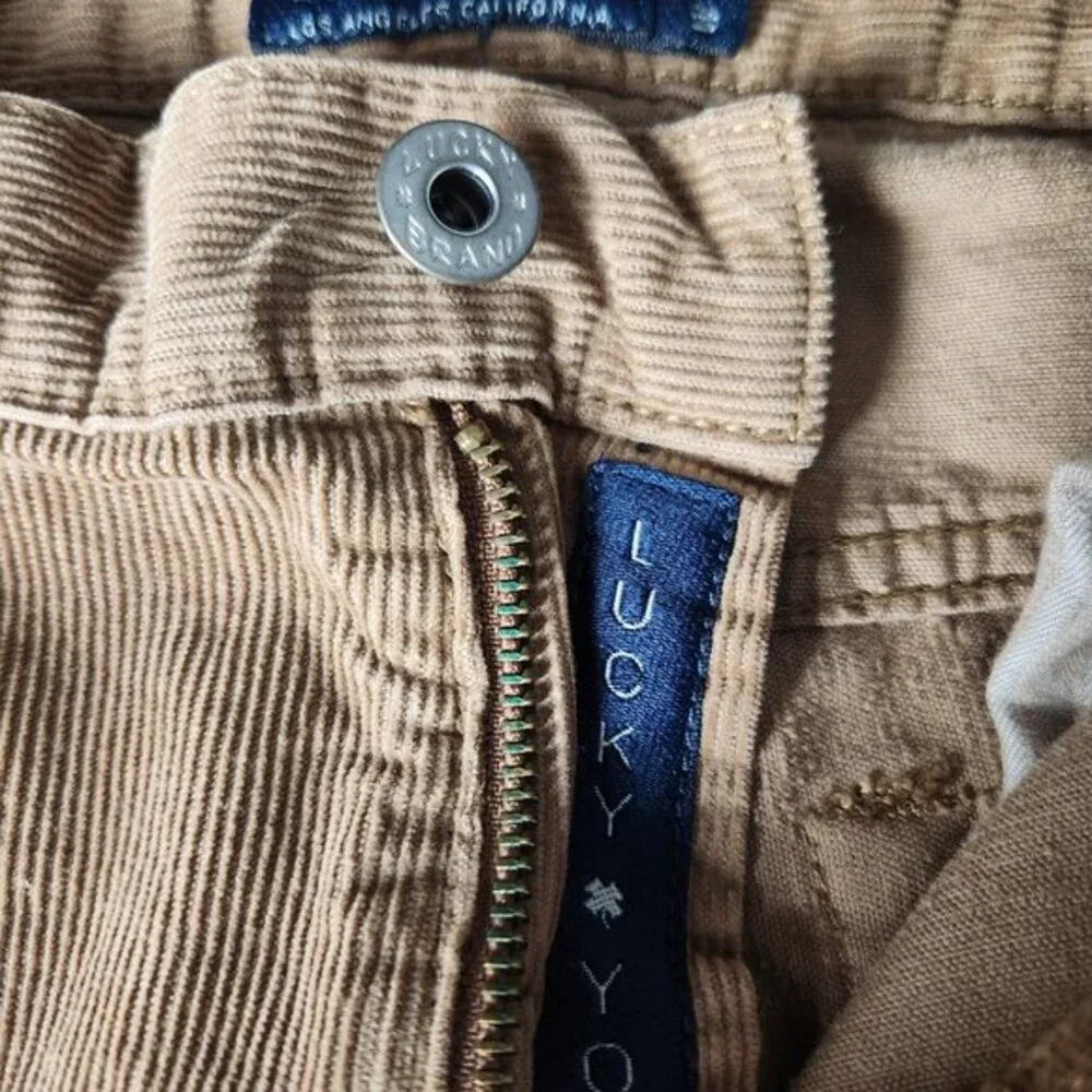 Lucky Brand Mens‎ Corduroy Pants 30x32 Beige 121 Heritage Slim Fit